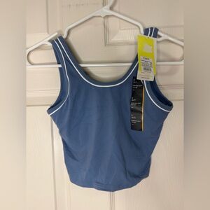 All in Motion Navy Tank Top with White Accents